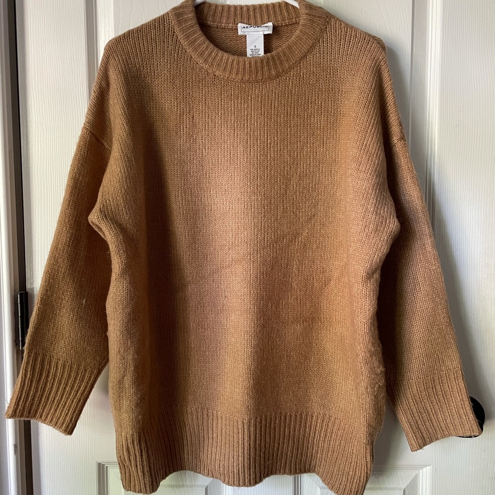 For the Republic Tan Knit Sweater